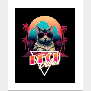 Retro Wave Degu Miami Vibes Posters and Art